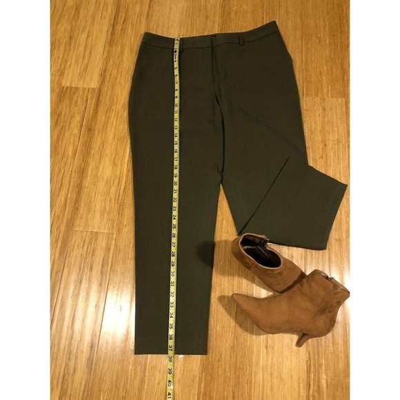 Jones‎ New York sz 12 Olive Green Dress Pant pockets office capsule - Picture 2 of 8